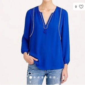 J.Crew Tassel Trim Top